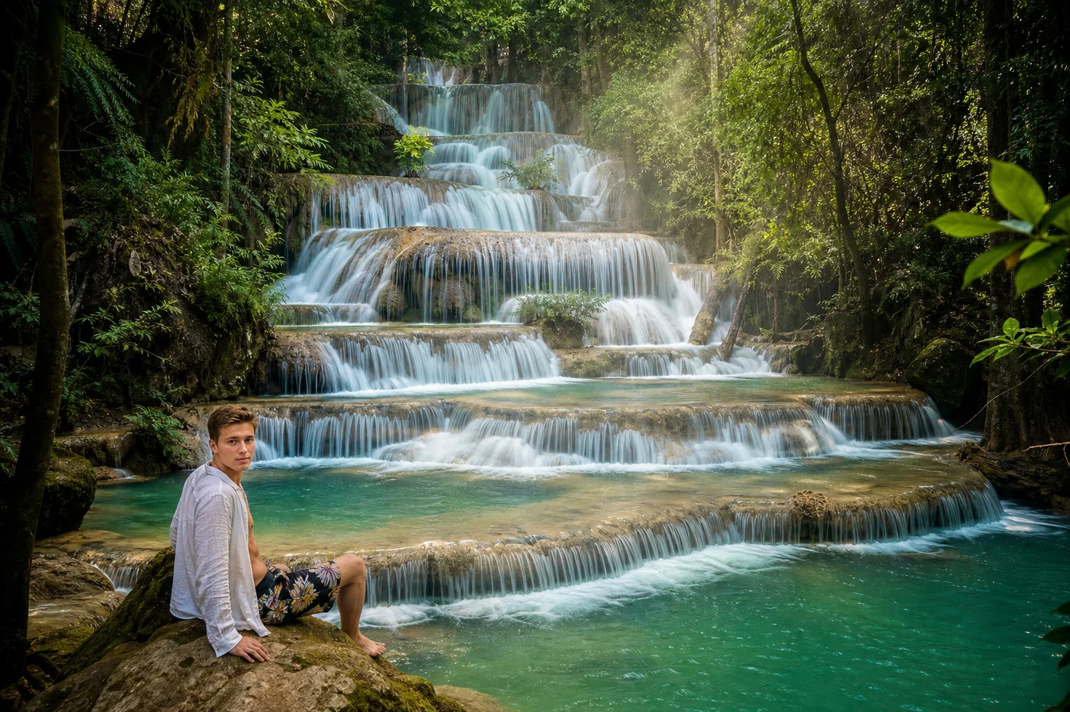 Erawan Waterfalls, Kanchanaburi — Male Version