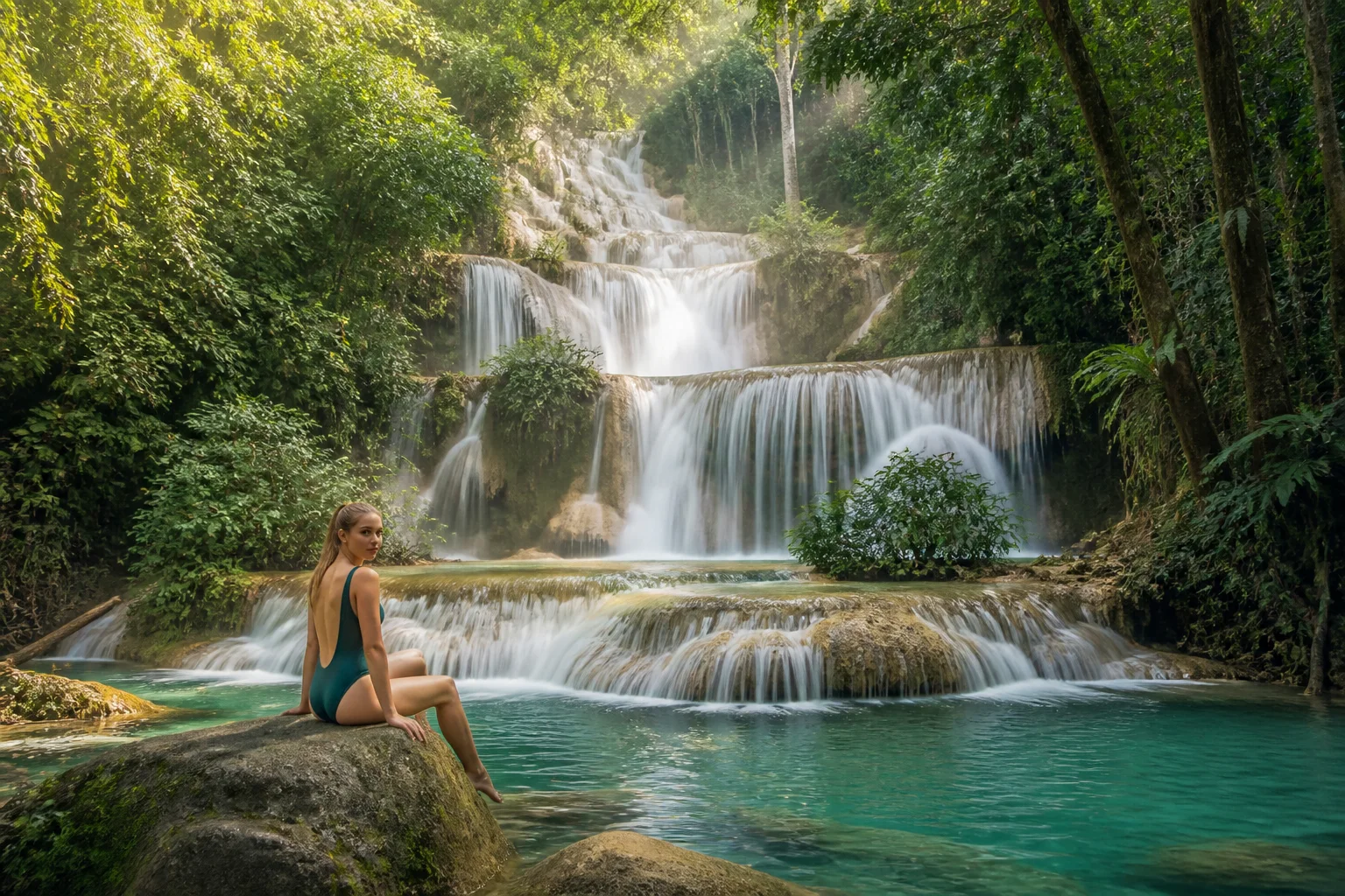Erawan Waterfalls, Kanchanaburi — Female Version